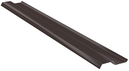 Прижимная планка Eurovent Flex Line ALU, 2 м. RAL 8019 коричневый