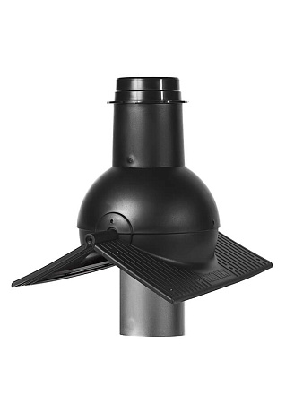 Выход канализации коньковый Krovent Pipe-cone, черный