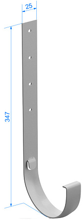 Кронштейн желоба металлический 300 мм Docke Standard, RAL 9003 белый