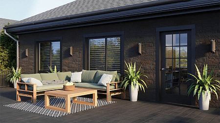 Фасадные панели Технониколь Песчаник, темно-коричневый