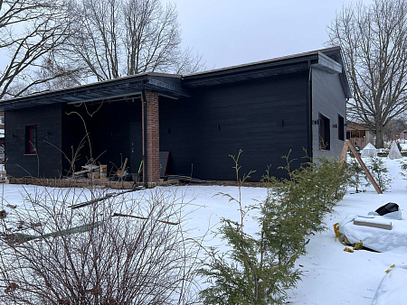 Фиброцементный сайдинг FCSPRO Вуд Лайн (паз-паз), 3000x190x10 мм, F50 (Темный минерал)