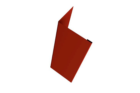 Нащельник 25х35 жалюзи (для калиток и ворот) Grand Line Milan,Tokyo, 0,45 PE, 1.68 м, RAL 3011 коричнево-красный