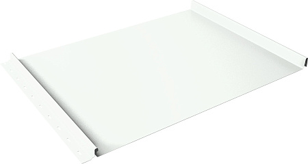 Кликфальц Grand Line 0,45 Drap ТХ с пленкой на замках RAL 9003 сигнальный белый