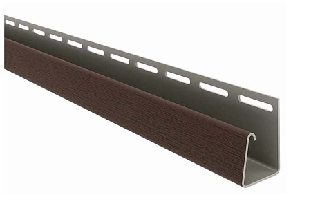 J профиль Технониколь для фасадных панелей, темно-коричневый
