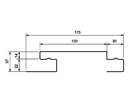 Планка (наличник) наборная Grand Line, белый, 3000 мм