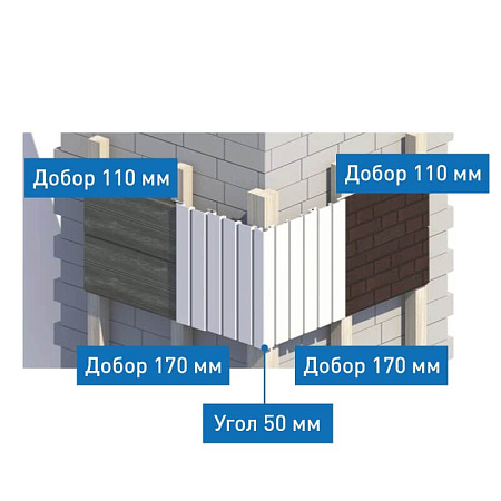 Добор фасадный Ю-Пласт UP Decor, 3000х170, Белый