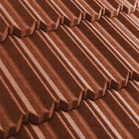 Композитная черепица Метротайл (Metrotile) серия MetroClassic, цвет терракот, 1330х410 мм