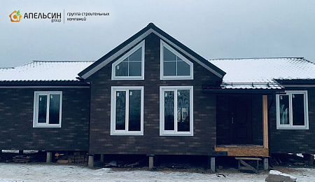 Монтаж фасадной плитки Hauberk в СНТ Корвет на Купле