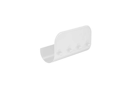 Ограничитель перелива прямой D125 Aquasystem PU, 0,4 м, RAL 9003 белый