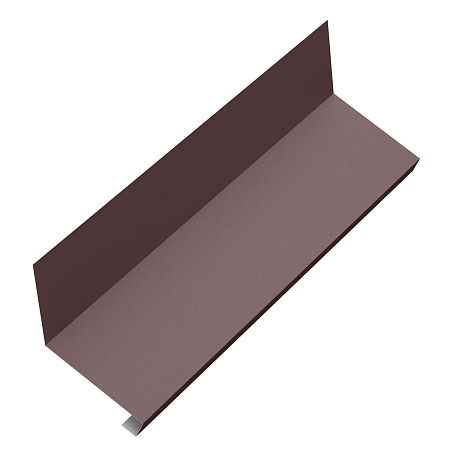 Планка примыкания нижнего к трубе Aquasystem AQUACLICK, Rooftop Бархат, 150х200х35х30, RAL 8017 коричневый