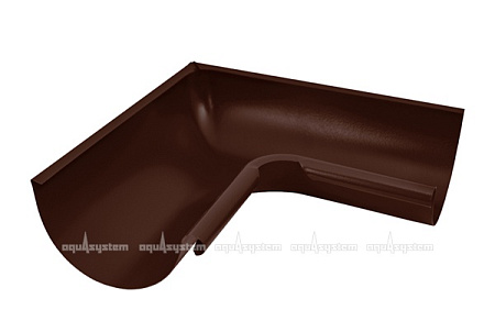 Угол желоба внутренний 90° D150 Aquasystem Pural Matt, RAL 8017 коричневый