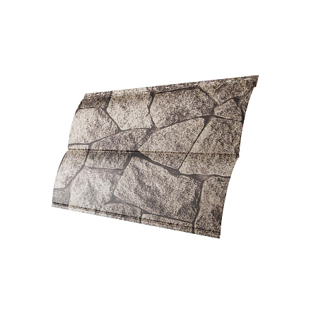 Металлический сайдинг Гранд Лайн / Grand Line профиль Блок-хаус новый, Принт Элит с пленкой, 0.45, Королевский камень TwinColo