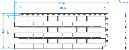 Фасадные панели Docke STANDARD Flemish, 1095х420 мм, желтый жженый