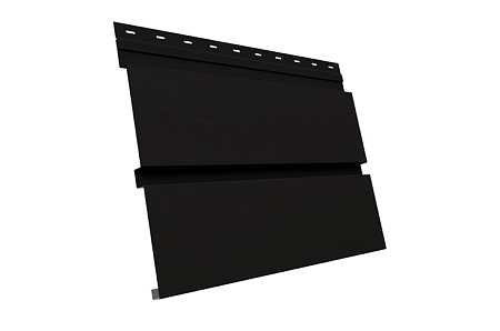 Металлический сайдинг Grand Line Квадро Брус, Velur X 0.5, RAL 9005 черный янтарь