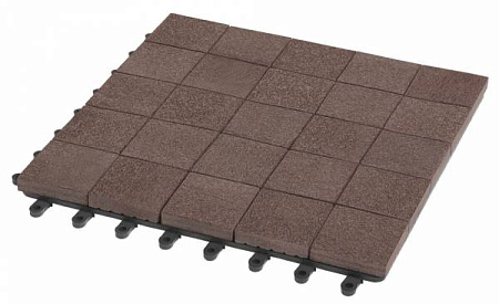 Садовый паркет Мозаика 13 GRINDERDECO ДПК, 300x300 мм, шоколад, упаковка 10 шт.