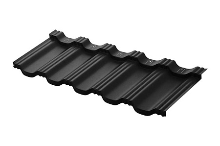 Металлочерепица Aquasystem Гетеборг, Rooftop Бархат, RAL 9005 черный