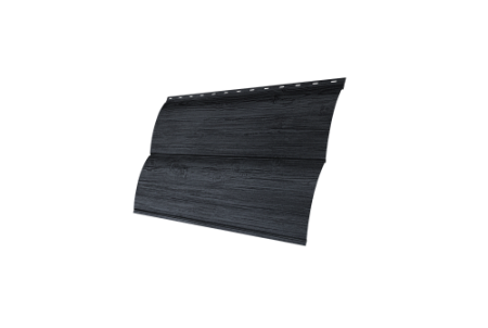 Металлический сайдинг Гранд Лайн / Grand Line профиль Блок-хаус новый, Принт Премиум 0,45 с пленкой, Серое дерево TwinColor