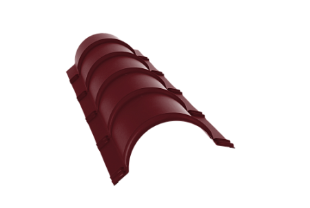 Планка конька полукруглого Grand Line (Гранд Лайн), покрытие PE 0,5, цвета по каталогу RAL и RR (1,97м)