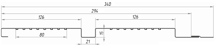 Софит металлический Квадро Брус с перфорацией Grand Line / Гранд Лайн, PE 0.45, цвет Ral 3005 (красное вино)