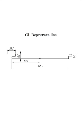 Металлический сайдинг Гранд Лайн / Grand Line профиль, Вертикаль line PurPro 0.5 с пленкой, RR 32 темно-коричневый