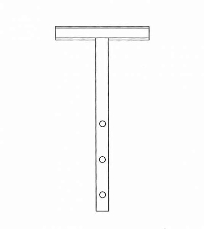 Костыль кровельный, порошк.покраска, цвет черный