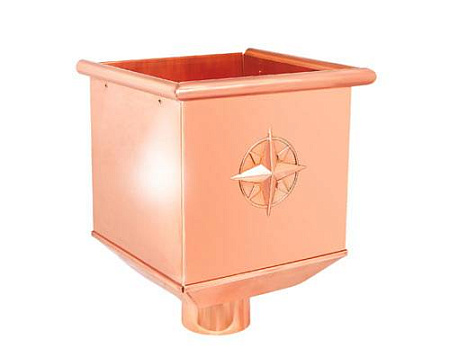 Воронка водосборная D90 Aquasystem, медь