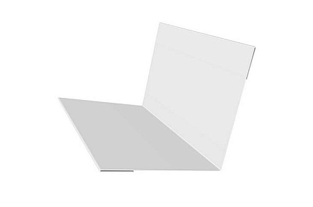 Угол внутренний простой, 100x100x2000 мм, RAL 9003 белый