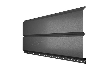 Металлический сайдинг Металл Профиль L брус, 0.5 VALORI, Dark Grey