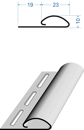 Финишный профиль Docke PREMIUM, 3000 мм, халва Финишный профиль Docke PREMIUM, 3000 мм, халва