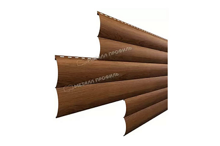 Металлический сайдинг Металл Профиль Woodstock Накатка, 0.5 ECOSTEEL, мореный дуб