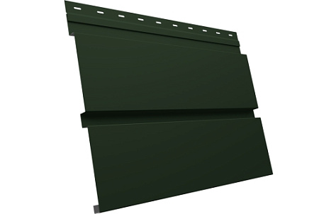 Металлический сайдинг Гранд Лайн / Grand Line профиль Квадро Брус, Сатин матовый ТХ 0.5 с пленкой, RAL 6020 (хромовая зелень)