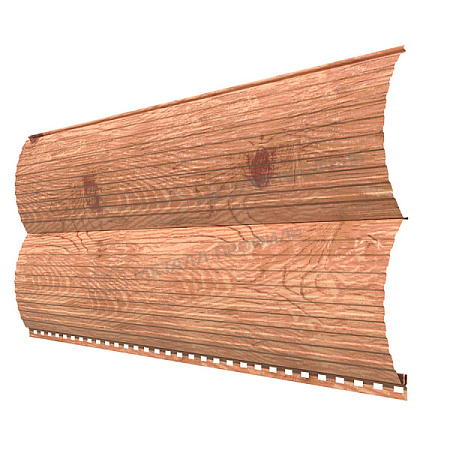 Металлический сайдинг Металл Профиль Woodstock Трапеция, 0.5 ECOSTEEL, кедр