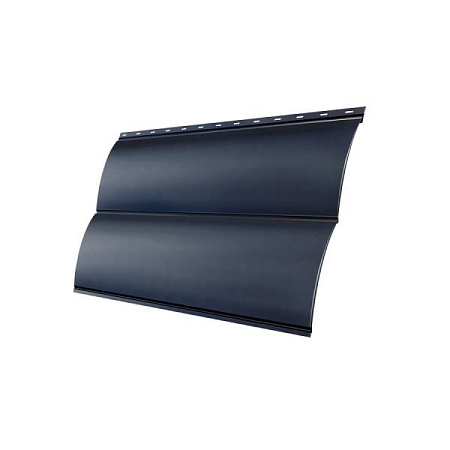 Металлический сайдинг Гранд Лайн / Grand Line профиль Блок-хаус new, Satin 0.5, цвет Ral 7024 (мокрый асфальт)