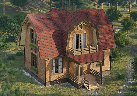 Ламинированная битумная черепица Docke Dragon EUROPA, Красный, 2,38 м2/уп