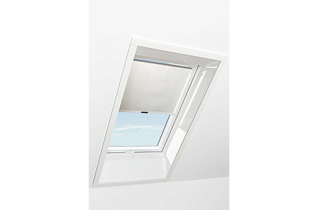 Штора рулонная дневного света Roto ZRS M, 114x140, линии бежевый