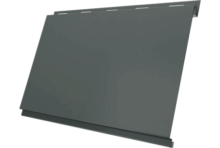 Металлический сайдинг Гранд Лайн / Grand Line профиль Вертикаль классик, PE 0.45 с пленкой RAL 7005 (мышино-серый)