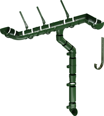 Соединитель желобов Docke Standard, RAL 6005 цвет зеленый