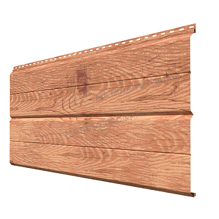 Металлический сайдинг Металл Профиль L брус XL Накатка, 0.5 ECOSTEEL, кедр