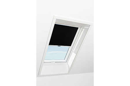 Штора рулонная дневного света Roto ZRS M, 74x160, черная