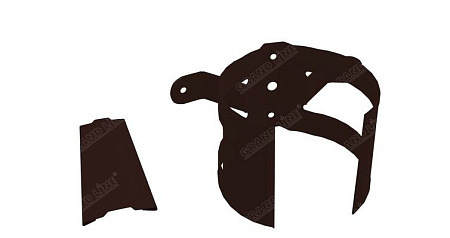 Кронштейн трубы на дерево 100 мм Гранд Лайн Grand Line PU, цвет Ral 8017 (коричневый)