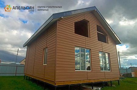 Монтаж фасада сайдингом Grand Line в пос. Глухово