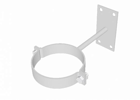 Охват на площадке D150 мм, Zn + порошк.покраска, цвет RAL 9003 (сигнально-белый)