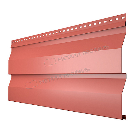 Металлический сайдинг Металл Профиль Корабельная доска, 0.45 PE, RAL 3009 красная окись