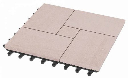 Садовый паркет Люкс 7 GRINDERDECO ДПК, 300x300 мм, выбеленный дуб, упаковка 10 шт.