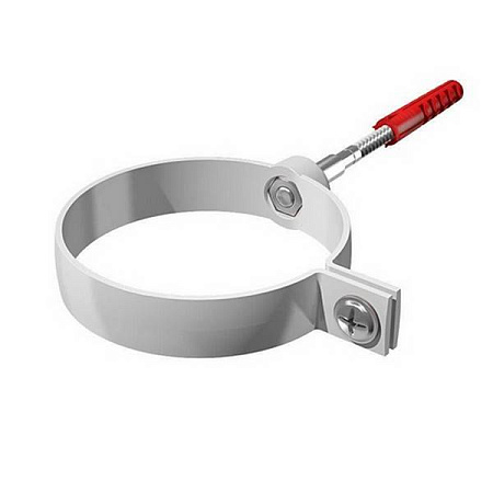 Хомут трубы универсальный L-180 мм Технониколь ПВХ, белый