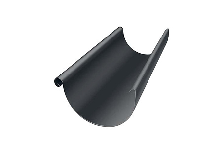 Желоб полукруглый D125/90 Grand Line PE Matt, 3.0 м, RAL 7024 мокрый асфальт