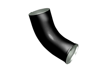 Колено стока D125/90 Grand Line PE, RAL 9005 черный