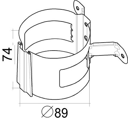 Кронштейн трубы на дерево, круглый D125/90 Grand Line PE, RAL 9003 белый