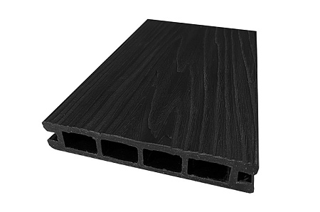 Террасная доска из МПК, 6000x140x25 мм, фактура дерева, антрацит Террасная доска из МПК, 6000x140x25 мм, фактура дерева, антрацит