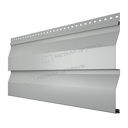Металлический сайдинг Металл Профиль Корабельная доска, 0.45 PE, RAL 9006 белый алюминий